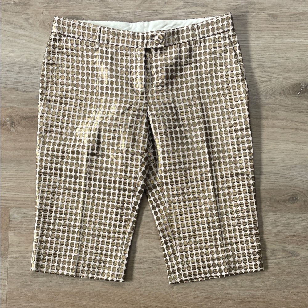Striking Moschino Gold Shorts Size 8